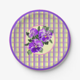 Perfekte Karierte Papierplatte Pappteller