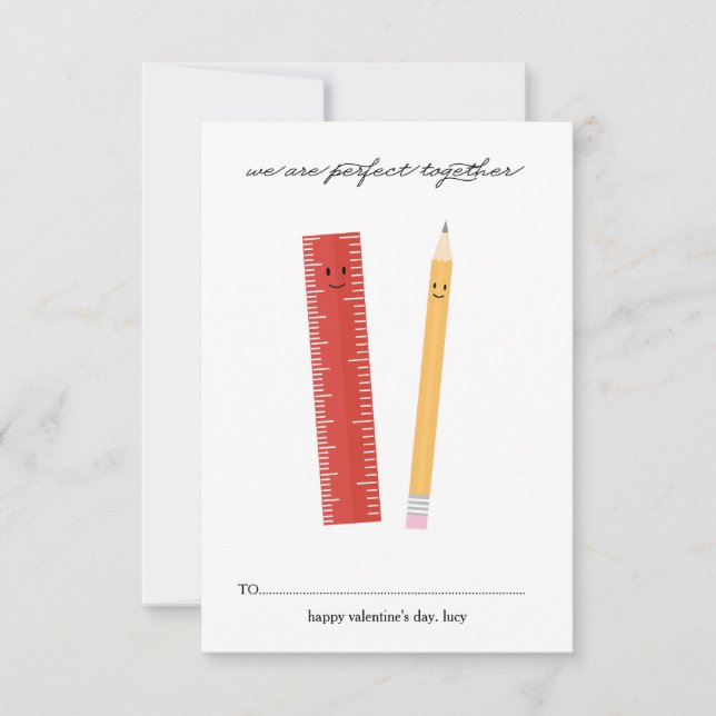 Perfekte Kombination aus Klassenzimmer Valentinsta Einladung (Vorderseite)