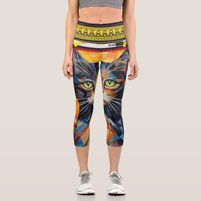 Perfekte Lichter: Nahtloser Stil, ultimativer Komf Capri Leggings (Vorderseite)