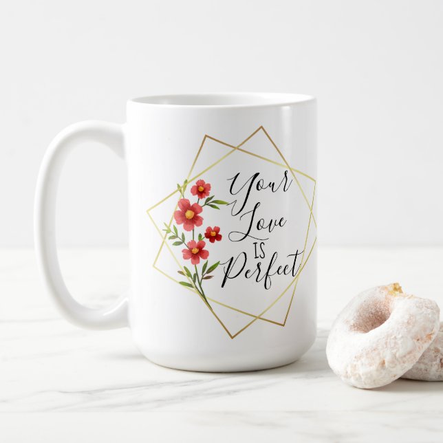 Perfekte-Liebe-Latte-Mug Kaffeetasse (Mit Donut)