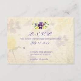 Perfekte Lila Stiefmütterchen, Reaktionskarten RSVP Karte