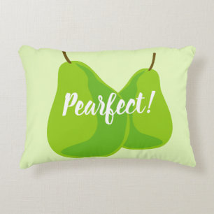 Perfekte lustige grüne Birnenfrucht-Akzentkissen Dekokissen