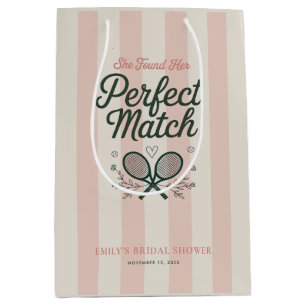 Perfekte Match Social Club Tennis Brautparty Mittlere Geschenktüte