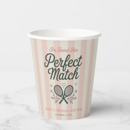Perfekte Match Social Club Tennis Brautparty Pappbecher