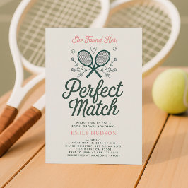 Perfekte Match Tennis Bridal Dusche Einladung