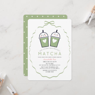 Perfekte Matcha Kawaii Rahmen Brautparty Einladung