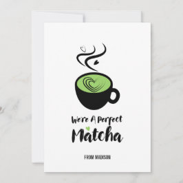 Perfekte Matcha Valentine Liebe Card Feiertagskarte