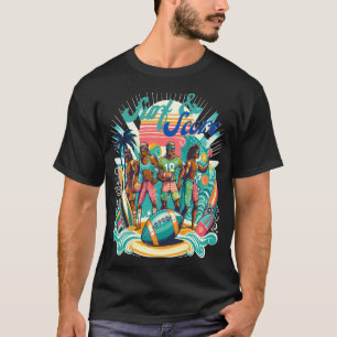 Perfekte Mischung aus Beach Vibes und Fußball Spaß T-Shirt