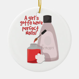 Perfekte Nägel! Keramikornament