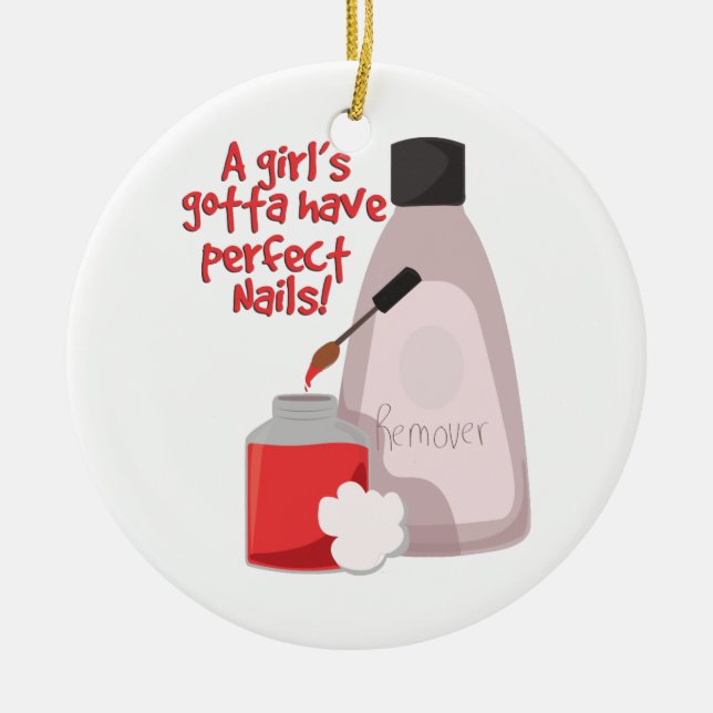 Perfekte Nägel! Keramikornament (Vorne)