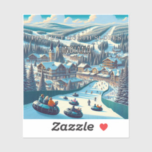 Perfekte Nordhänge Indiana 3 Zoll Vinyl Sticker