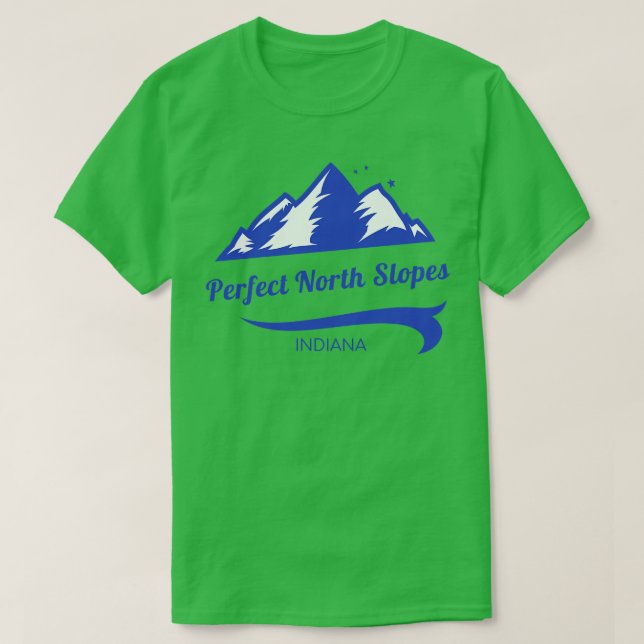 Perfekte North Slopes Ski Indiana 1 T-Shirt (Design vorne)