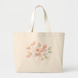 Perfekte Pastell-Blumen Jumbo Stoffbeutel