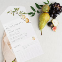 Perfekte Pear Brautparty Rezept-Karte abreißen