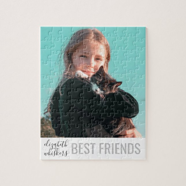 Perfekte Pet Best Friends Cat Foto Personalisiert Puzzle (Vertikal)