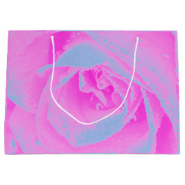 Perfekte Rose für Hot Pink und Light Blue Große Geschenktüte