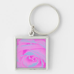 Perfekte Rose für Hot Pink und Light Blue Schlüsselanhänger
