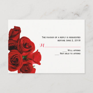 Perfekte Rose Response Card RSVP Karte