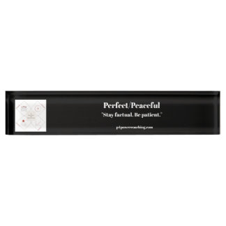 Perfekte/Ruhige Schwarze Acryl-Schreibtischplakett Namensplakette