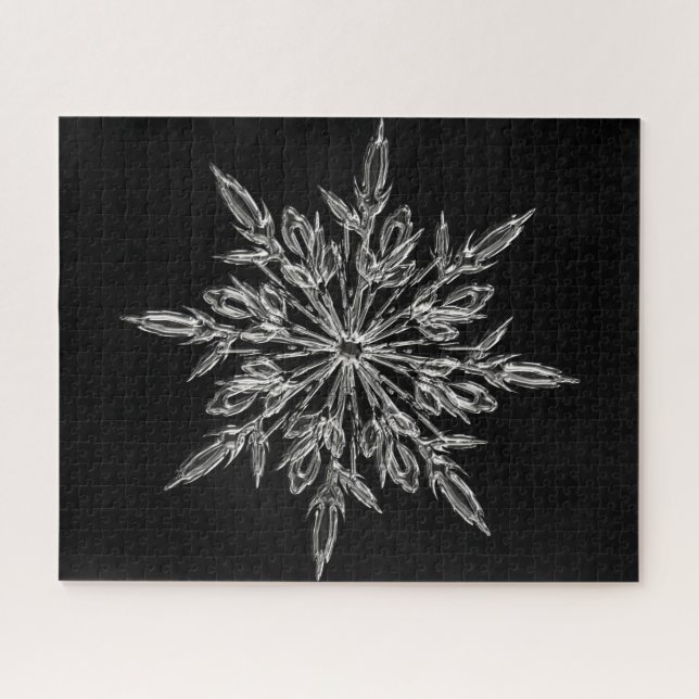 Perfekte Schneeflocke für den Weihnachtsfeiertag Puzzle (Horizontal)