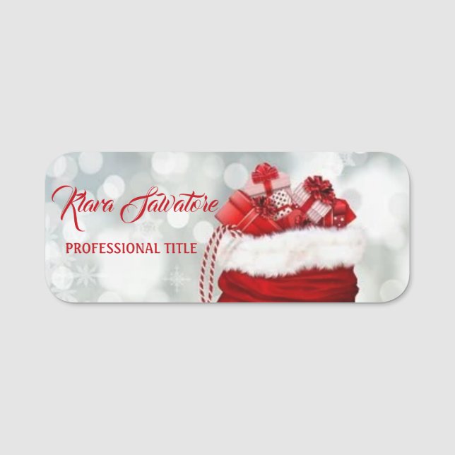 Perfekte schöne Weihnachtsfeier Rote Tasche Namensschild (Vorderseite)