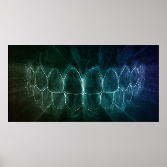 Perfekte Teeth Bite Dentist Orthodontist Poster (Vorne)