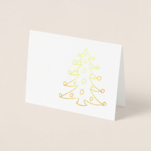 PERFEKTE TREE Ferienkarte Gold Folienkarte