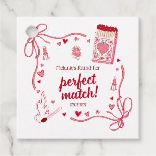 Perfekte Übereinstimmung Coquette Brautparty Perso Geschenkanhänger