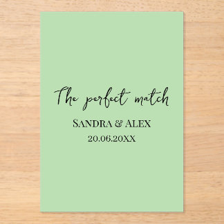 Perfekte Übereinstimmung Hochzeit Streichholzschac Acryleinladungen