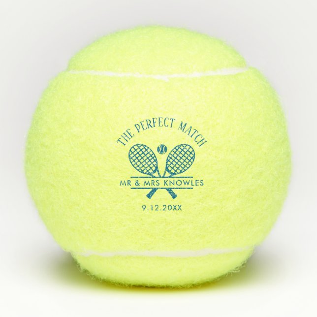 Perfekte Übereinstimmung mit moderner Gastgeschenk Tennisbälle (Vorderseite)