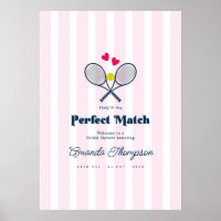 Perfekte Übereinstimmung Preppy-Tennis-Hochzeitsdu
