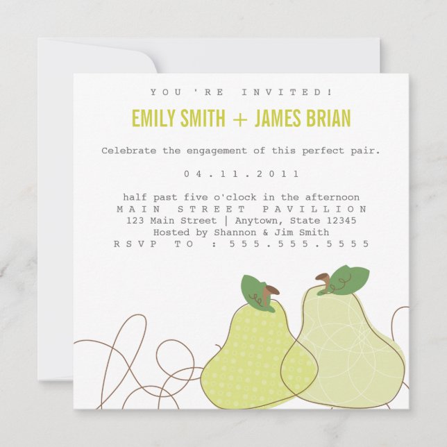 Perfekte Verlobung Ankündigung (Vorderseite)