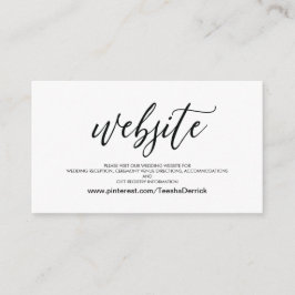 Perfekte Website-Details-Abschlusskarte für Hochze Begleitkarte