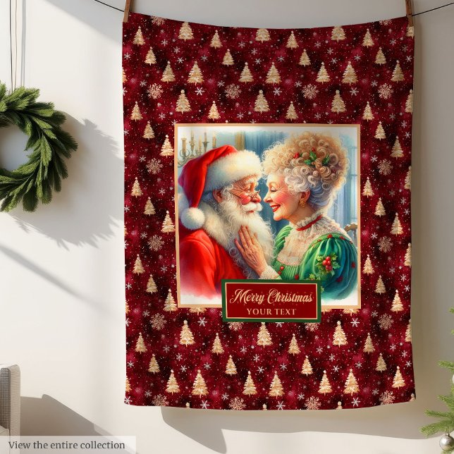 Perfekte Weihnachtsblanket Mr. & Mrs. Claus Holida Fleecedecke (Perfect Christmas Blanket Mr & Mrs Claus Holiday Gift)