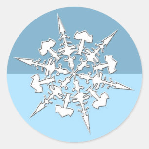 Perfekte Weihnachtskarten Snowflake Weihnachtskart Runder Aufkleber
