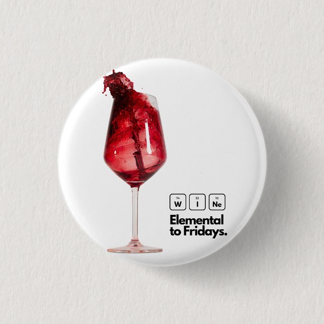 Perfekte Wohngestaltung Geschenk für Weinliebhaber Button (Vorderseite)