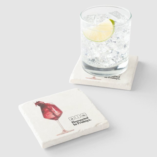 Perfekte Wohngestaltung Geschenk für Weinliebhaber Steinuntersetzer (Seitenansicht)