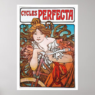 Perfekte Zyklen Alphonse Mucha Art Nouveau Poster