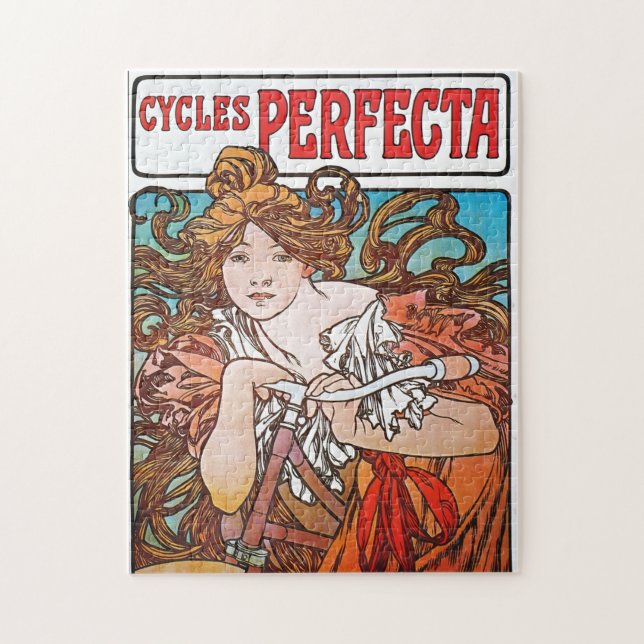 Perfekte Zyklen Alphonse Mucha Art Nouveau Puzzle (Vertikal)