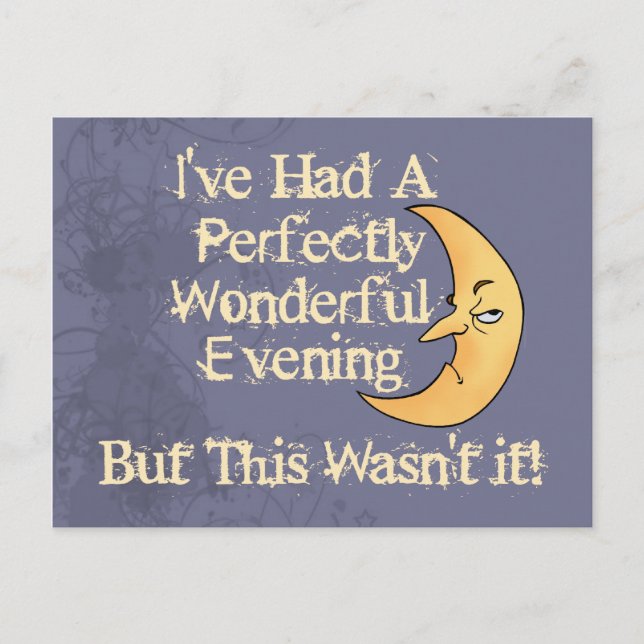 Perfekter Abend Postkarte (Vorderseite)