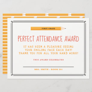 Perfekter Anwesenheits-Preis Einladung