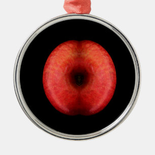 Perfekter Apfel - Fine Art - Klassisch - Elegant - Silbernes Ornament