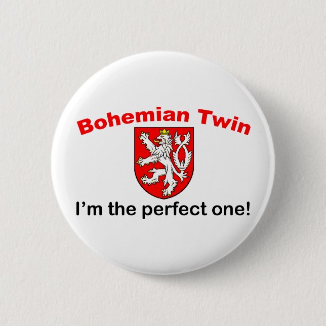 Perfekter Bohemischer Zwilling Button (Vorderseite)