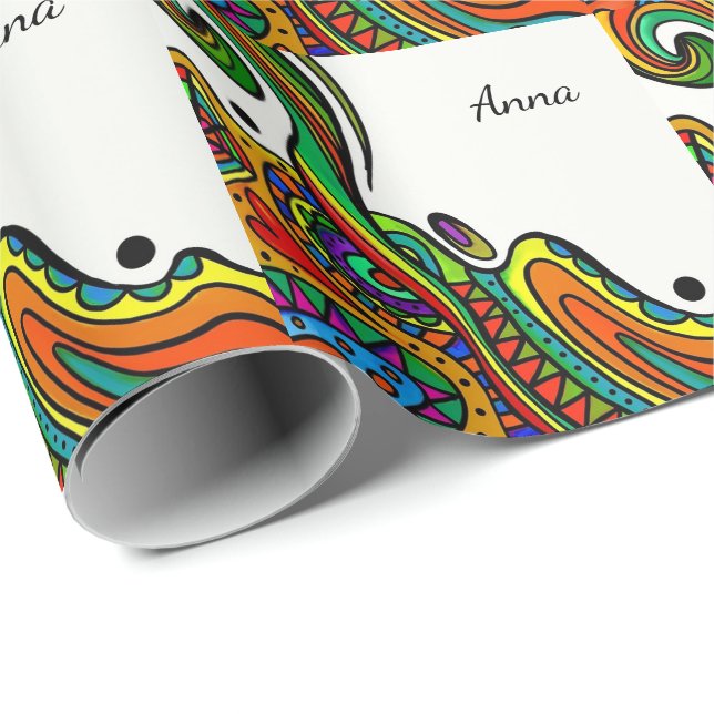 Perfekter, Cooler Regenbogen Geschenkpapier (Rolleneckpunkt)