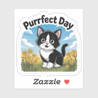 Perfekter Day Kitten Sticker - gemütlich & Niedlic