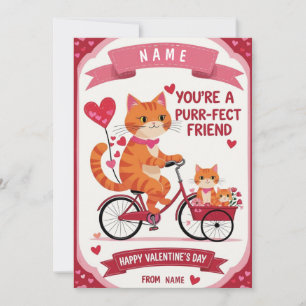 Perfekter Freund Valentinstagskarte – Süße Katze Einladung