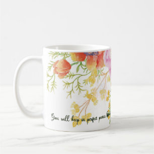 Perfekter Frieden Frühlings-Aquarell-Blumen  Kaffeetasse