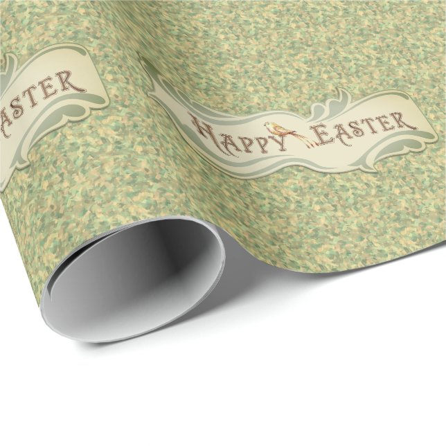 Perfekter glücklicher Ostern Vintag Geschenkpapier (Rolleneckpunkt)
