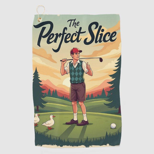 Perfekter Golf Slice Golfhandtuch (Vorderseite)
