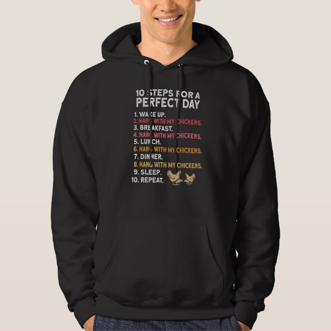 Perfekter Hühnertag Bauer Rooster Hen Chicken Hoodie (Vorderseite)